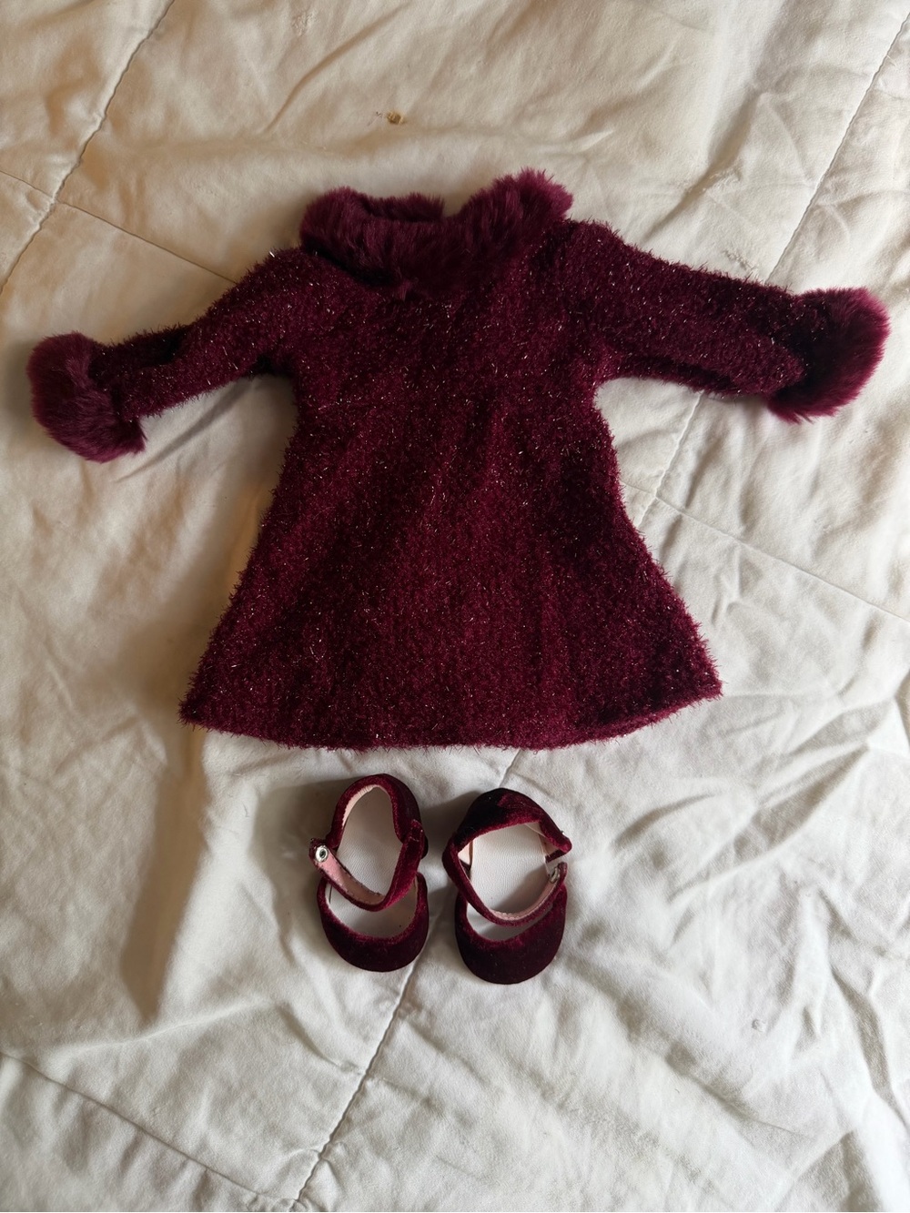 American girl garnet holiday 2002 christmas doll dress outfit set